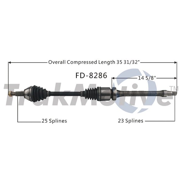 Surtrack Axle Cv Axle Shaft, Fd-8286 FD-8286 - main